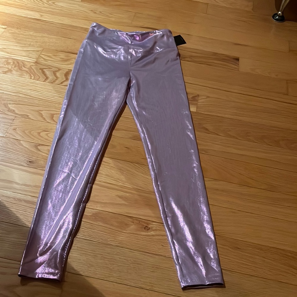 NWT Forever 21 Metallic Leggings Small